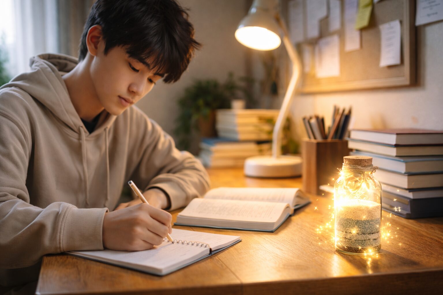 光り輝く砂のお守り